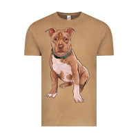 Vintage Camel Brown Pitbull Vintage Tee - RanaPortraitStore