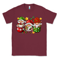 Burgundy coffee cup santa gnomies Classic Tee - FaDigitalArtStudio