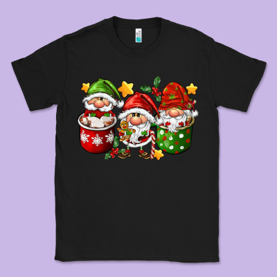 Coffee Cup Santa Gnomies Classic Tee Designed By Fadigitalartstudio