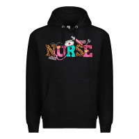 Black nurse with nurse element Premium Hoodie - AdoDesignShop