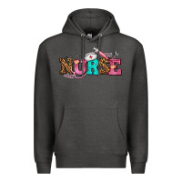 Charcoal Heather nurse with nurse element Premium Hoodie - AdoDesignShop