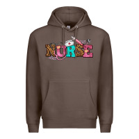 Coffee nurse with nurse element Premium Hoodie - AdoDesignShop