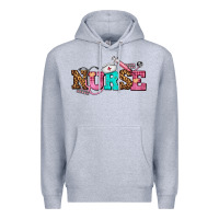 Heather Grey nurse with nurse element Premium Hoodie - AdoDesignShop