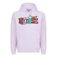 Lilac nurse with nurse element Premium Hoodie - AdoDesignShop