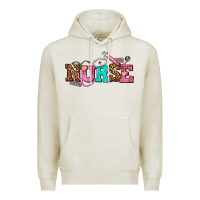 Oatmeal Heather nurse with nurse element Premium Hoodie - AdoDesignShop