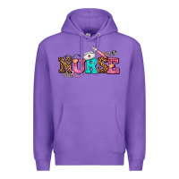 Purple nurse with nurse element Premium Hoodie - AdoDesignShop