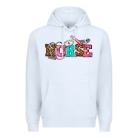 White nurse with nurse element Premium Hoodie - AdoDesignShop