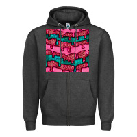Charcoal Heather valentines day leopard and turquoise gemstone seamless pattern Zipper Hoodie - BundleAndBundleShop