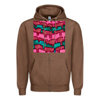 Chestnut valentines day leopard and turquoise gemstone seamless pattern Zipper Hoodie - BundleAndBundleShop