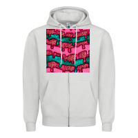 Dove Grey valentines day leopard and turquoise gemstone seamless pattern Zipper Hoodie - BundleAndBundleShop