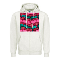 Oatmeal Heather valentines day leopard and turquoise gemstone seamless pattern Zipper Hoodie - BundleAndBundleShop