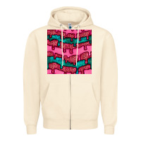 Sandshell valentines day leopard and turquoise gemstone seamless pattern Zipper Hoodie - BundleAndBundleShop