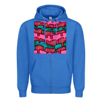 True Royal valentines day leopard and turquoise gemstone seamless pattern Zipper Hoodie - BundleAndBundleShop
