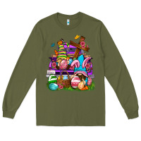 Army Green Easter gnomies truck Easter Day Long Sleeve Tee - Neo Western