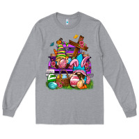 Heather Grey Easter gnomies truck Easter Day Long Sleeve Tee - Neo Western