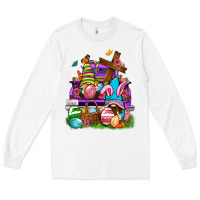 White Easter gnomies truck Easter Day Long Sleeve Tee - Neo Western