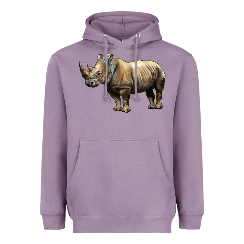 Rhino Illustrations Heavyweight Hoodie by LillyAllenDesigns | Teevron