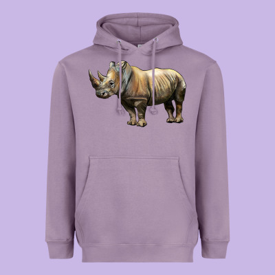 Rhino Illustrations Heavyweight Hoodie Designed By Lillyallendesigns