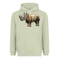 Matcha Rhino Illustrations Heavyweight Hoodie - LillyAllenDesigns