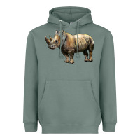 Sage Rhino Illustrations Heavyweight Hoodie - LillyAllenDesigns