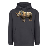 Smoke Rhino Illustrations Heavyweight Hoodie - LillyAllenDesigns