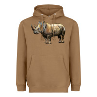 Toasted Coconut Rhino Illustrations Heavyweight Hoodie - LillyAllenDesigns