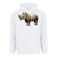 White Rhino Illustrations Heavyweight Hoodie - LillyAllenDesigns