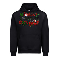 Black Santa's Favorite Caregiver Christmas Urban Hoodie - LillyAllenDesigns