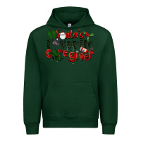 Forest Green Santa's Favorite Caregiver Christmas Urban Hoodie - LillyAllenDesigns