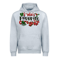 Heather Grey Santa's Favorite Caregiver Christmas Urban Hoodie - LillyAllenDesigns
