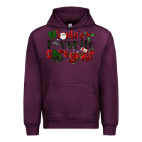 Mauve Wine Santa's Favorite Caregiver Christmas Urban Hoodie - LillyAllenDesigns