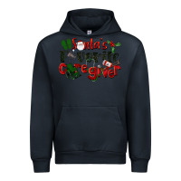 Navy Santa's Favorite Caregiver Christmas Urban Hoodie - LillyAllenDesigns