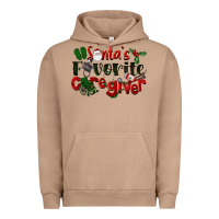 Pigment Burro Santa's Favorite Caregiver Christmas Urban Hoodie - LillyAllenDesigns