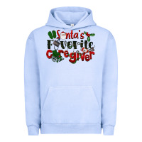 Pigment Grape Ice Santa's Favorite Caregiver Christmas Urban Hoodie - LillyAllenDesigns