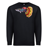 Black Guppy Fish Premium Sweatshirt - LillyAllenDesigns
