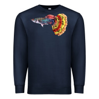 Navy Guppy Fish Premium Sweatshirt - LillyAllenDesigns