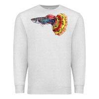 Oatmeal Heather Guppy Fish Premium Sweatshirt - LillyAllenDesigns