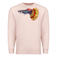 Pale Pink Guppy Fish Premium Sweatshirt - LillyAllenDesigns