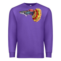 Purple Guppy Fish Premium Sweatshirt - LillyAllenDesigns