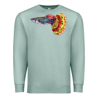 Seafoam Guppy Fish Premium Sweatshirt - LillyAllenDesigns