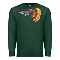Sports Green Guppy Fish Premium Sweatshirt - LillyAllenDesigns