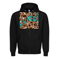 Black football turquoise sunflower Zipper Hoodie - JahusDesignShop