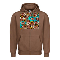 Chestnut football turquoise sunflower Zipper Hoodie - JahusDesignShop