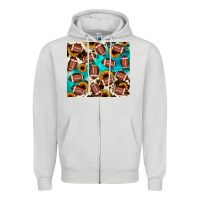 Dove Grey football turquoise sunflower Zipper Hoodie - JahusDesignShop