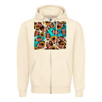 Sandshell football turquoise sunflower Zipper Hoodie - JahusDesignShop