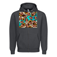 Smoke football turquoise sunflower Zipper Hoodie - JahusDesignShop