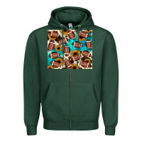Sports Green football turquoise sunflower Zipper Hoodie - JahusDesignShop