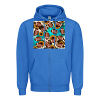 True Royal football turquoise sunflower Zipper Hoodie - JahusDesignShop