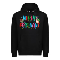Black merry and pregnant Premium Hoodie - MaliasSmallBusiness