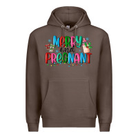 Coffee merry and pregnant Premium Hoodie - MaliasSmallBusiness